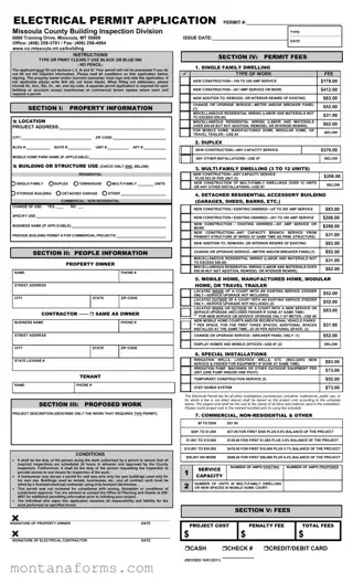 Fillable Electrical Permit Application Template in PDF